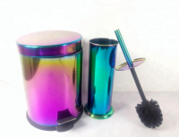 Color Electroplating Mirror Trash Bin And