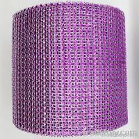 Light purple fashion rhinestone crystal mesh trimming fabric for garme