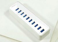 USB 3.0 9-Port Hub + 5V 2.1A Smart Charging Port with 12V 5A Power Adapter 