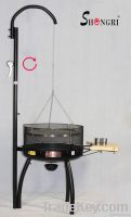 Shengri adjustable height bbq grill with cutting board