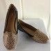 Beige/Black Leopard Print Flat Shoes 