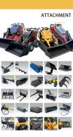 Free Shipping Cheap Skid EPA Engine Wheel Loader Minicargador Skid Steer Loader Attachment HY380 Mini Skid Steer Diesel Loader