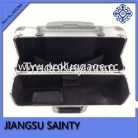 Solid Silver Outlook Aluminium Rolling Briefcase