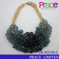 fashion new design resin beaded necklace for ladies