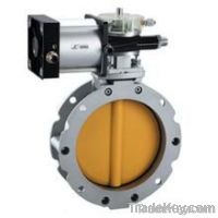 Pneumatic powder butterfly valve