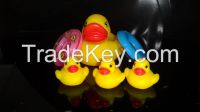 2014 big yellow ducks voice toys pinch toys baby toys set