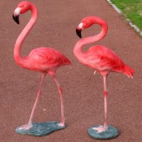 Polyresin casting flamingo statue for garden decoration