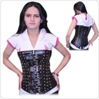 Fullbust Leather Corset With Real Steel