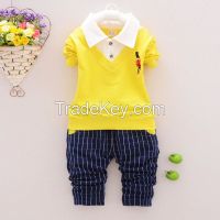 2015 children popular long shirts fashion design for spring and autumn