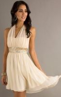 PRETTY MINI NUDE COCKTAIL FORMAL DRESS