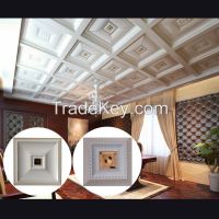 Yiwu Interior Decoration 45x45cm Artistic Mosaic Tile Pattern Clip-in Plastic Bathroom Pvc Ceiling Panels
