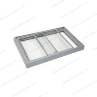 Top Open Freezer Glass Canopy With