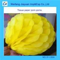 Paper pom poms for wedding decoration