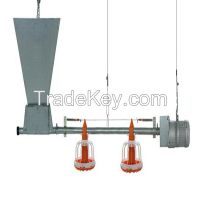 Poultry feed pan system of poultry feeding equipment