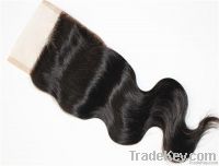 100% Virgin Remy Human Lace Closure Natural Color 10"-28"