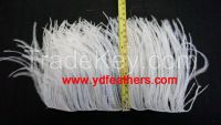 Ostrich Feather Fringe Sewn On Cord