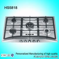 5 burners 304SST panel Gas Cooker HS5818 5 burner