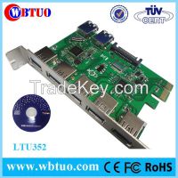 WBTUO PCIE x1 7port USB3.0 with power Sata adapter card