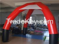 deft design inflatable spider dome tent in Red