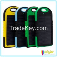 5000mah waterproof solar power bank