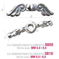 925 Sterling Silver Angel Wings Spacer