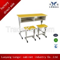 Cheap price adjusttable single student desk and chair,school furniture for children's education,high school furniture classroom