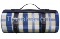 BLOOM LUXURY OUTDOOR BLANKET WITH LEATHER