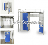 Iron Apartment Bed With Desk And