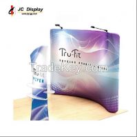 Waveline Tension Fabric Exhibit Display Stand( S-Shape Model &amp; Straight Model Available)
