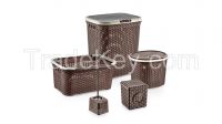 Rattan Bathroom Set 5 pcs