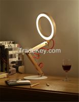 handmade wood desk lamps office lamp simple and modern Modeng table lamps 48led unique design