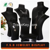 Wholesale Luxury Black Leather Body Jewelry Display Stand