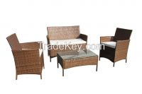 RATTAN CHAIR SET FURNITURE 3108- LIGHT BROWN