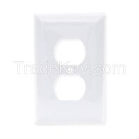 HUBBELL WIRING DEVICE-KELLEMS NP8W Wall Plate Duplex 1Gang White
