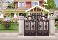 Non-welded Galvanized Zinc Steel Luxury Garden Gate, Luxury steel gate