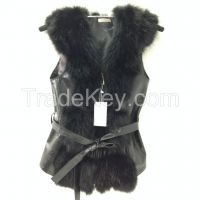 Beautiful spectacular coat  vest of fur   BLACK FOX  