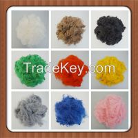 Recycled polyester staple fiber  colored 1.2D - 15 D