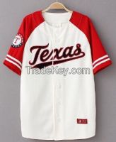 Girls Short Sleeve Sportswear Baseball Jersey