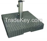 30KGS SQUARE WICKER UMBRELLA BASE  WITH GRANITE INSIDE