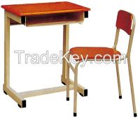 Cheap school furniture red single school desk and adjustable chair