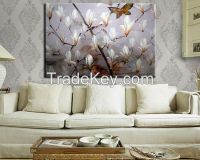 White Flower Canvas Oil Painting Magnolia