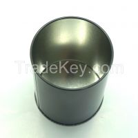 Round tin pencil holder