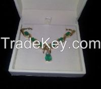 EMERALD &amp; DIAMOND NECKLACE