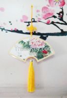 Plastic Landscaping Pattern Hanging Ornament with Chinoiserie