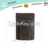 Men Personalized Slim Leather Credit Card