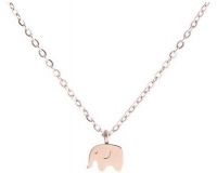  HUAN?XUN?Stainless?Steel?Cute?Pendant?Elephant??Necklace