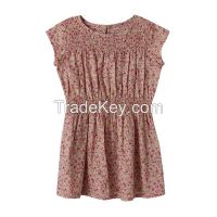 Purple Petit Flower Girls' Cotton Dress