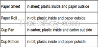 Disposable Eco-Friendly pe coated Paper Cups For hot drinkings
