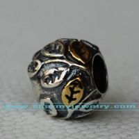 Two Tone Sterling Silver Charm With